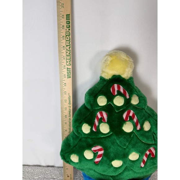 VTG KMART Plush Christmas Tree Holiday Decoration Candy Cane Ornaments - Picture 3 of 8